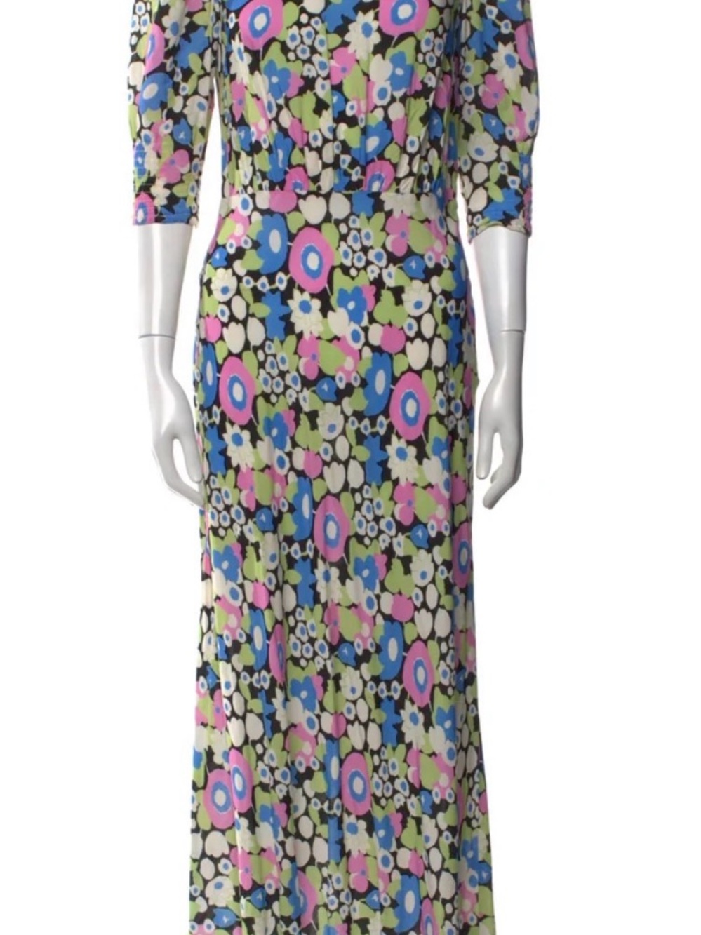 RIXO Lucile Multicolor Floral Print midi Dress size M/US 8 NWOT